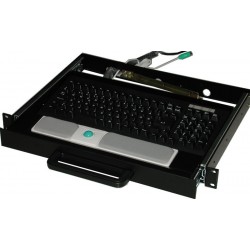 19” 1U udtræksskuffe med...