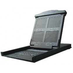 19” 1U konsol med 14” quad...