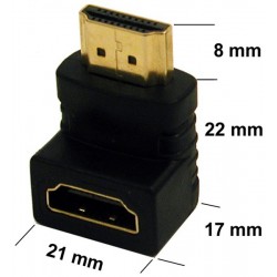 HDMI vinkelstik 90º HAN HUN