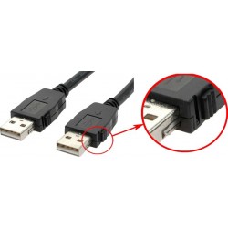 USB-kabel med mekanisk lås....