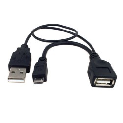 USB OTG Y-kabel 2.0 -...