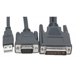 EVC adapterkabel, VGA han +...