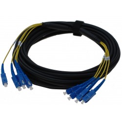 Armored fiber cable, single...
