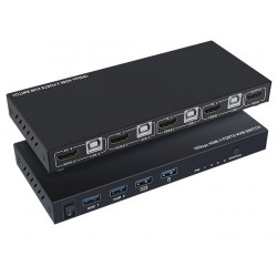 4 ports KVM omskifter med...