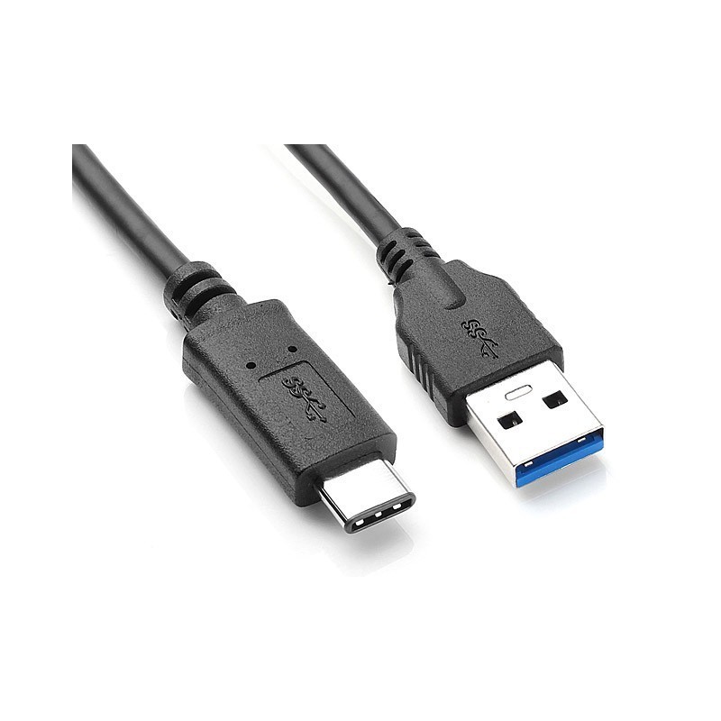 Brug af en computer Stramme helvede C USB 3,1 super hastighet kabel stöder upp till 10 Gbit / s - typ C - A  jane, svart, 0.5m