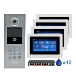 Dørtelefon med kamera og 4...